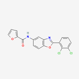 molecular formula C18H10Cl2N2O3 B3736183 N-[2-(2,3-dichlorophenyl)-1,3-benzoxazol-5-yl]-2-furamide 