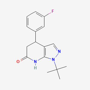 molecular formula C16H18FN3O B3736197 1-tert-butyl-4-(3-fluorophenyl)-1,4,5,7-tetrahydro-6H-pyrazolo[3,4-b]pyridin-6-one 