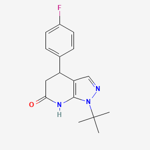 molecular formula C16H18FN3O B3736224 1-tert-butyl-4-(4-fluorophenyl)-1,4,5,7-tetrahydro-6H-pyrazolo[3,4-b]pyridin-6-one 