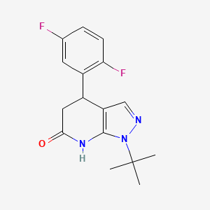molecular formula C16H17F2N3O B3736242 1-tert-butyl-4-(2,5-difluorophenyl)-1,4,5,7-tetrahydro-6H-pyrazolo[3,4-b]pyridin-6-one 