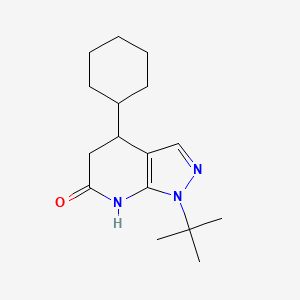 molecular formula C16H25N3O B3736247 1-tert-butyl-4-cyclohexyl-1,4,5,7-tetrahydro-6H-pyrazolo[3,4-b]pyridin-6-one 
