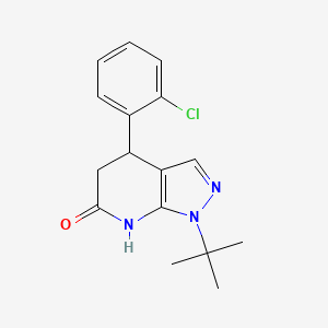 molecular formula C16H18ClN3O B3736275 1-tert-butyl-4-(2-chlorophenyl)-1,4,5,7-tetrahydro-6H-pyrazolo[3,4-b]pyridin-6-one 
