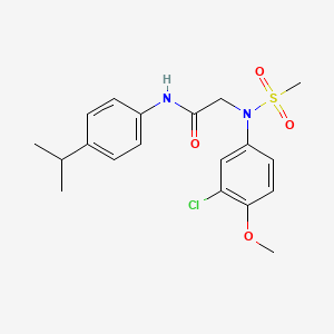 molecular formula C19H23ClN2O4S B3736310 N~2~-(3-chloro-4-methoxyphenyl)-N~1~-(4-isopropylphenyl)-N~2~-(methylsulfonyl)glycinamide 