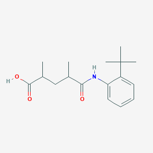 molecular formula C17H25NO3 B373636 5-(2-Tert-butylanilino)-2,4-dimethyl-5-oxopentanoic acid 