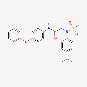 molecular formula C24H26N2O4S B3736413 N~2~-(4-isopropylphenyl)-N~2~-(methylsulfonyl)-N~1~-(4-phenoxyphenyl)glycinamide 
