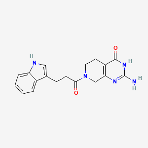 2-amino-7-[3-(1H-indol-3-yl)propanoyl]-5,6,7,8-tetrahydropyrido[3,4-d]pyrimidin-4(3H)-one