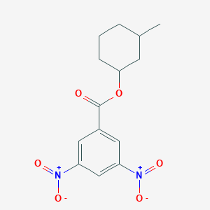 molecular formula C14H16N2O6 B373644 3-Methylcyclohexyl 3,5-bisnitrobenzoate 