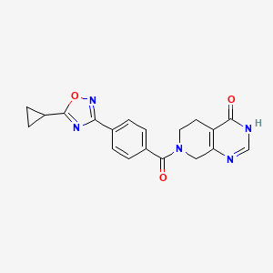 molecular formula C19H17N5O3 B3736441 7-[4-(5-cyclopropyl-1,2,4-oxadiazol-3-yl)benzoyl]-5,6,7,8-tetrahydropyrido[3,4-d]pyrimidin-4(3H)-one 