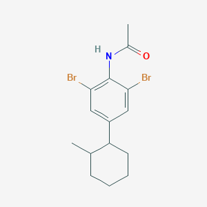 molecular formula C15H19Br2NO B373645 N-[2,6-dibromo-4-(2-methylcyclohexyl)phenyl]acetamide 