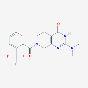 2-(dimethylamino)-7-[2-(trifluoromethyl)benzoyl]-5,6,7,8-tetrahydropyrido[3,4-d]pyrimidin-4(3H)-one