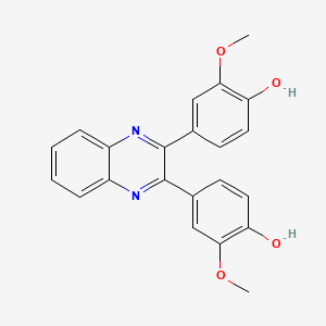 molecular formula C22H18N2O4 B3736464 4,4'-(2,3-quinoxalinediyl)bis(2-methoxyphenol) 