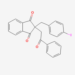 molecular formula C24H17IO3 B3736466 2-(4-iodobenzyl)-2-(2-oxo-2-phenylethyl)-1H-indene-1,3(2H)-dione 
