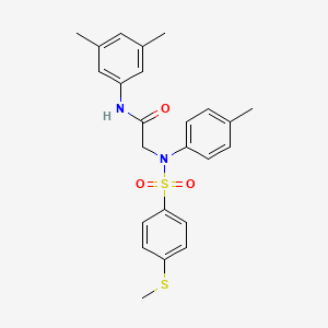 molecular formula C24H26N2O3S2 B3736481 N~1~-(3,5-dimethylphenyl)-N~2~-(4-methylphenyl)-N~2~-{[4-(methylthio)phenyl]sulfonyl}glycinamide 