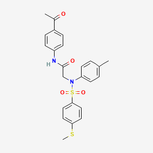 N~1~-(4-acetylphenyl)-N~2~-(4-methylphenyl)-N~2~-{[4-(methylthio)phenyl]sulfonyl}glycinamide
