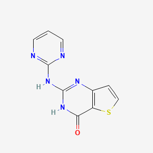 molecular formula C10H7N5OS B3736499 2-(2-pyrimidinylamino)thieno[3,2-d]pyrimidin-4(3H)-one 