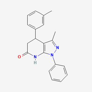 3-methyl-4-(3-methylphenyl)-1-phenyl-1,4,5,7-tetrahydro-6H-pyrazolo[3,4-b]pyridin-6-one