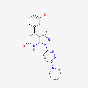 4-(3-methoxyphenyl)-3-methyl-1-[6-(1-piperidinyl)-3-pyridazinyl]-1,4,5,7-tetrahydro-6H-pyrazolo[3,4-b]pyridin-6-one