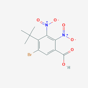 molecular formula C11H11BrN2O6 B373657 5-Bromo-4-tert-butyl-2,3-bisnitrobenzoic acid 