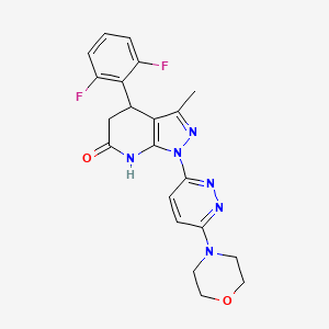 4-(2,6-difluorophenyl)-3-methyl-1-[6-(4-morpholinyl)-3-pyridazinyl]-1,4,5,7-tetrahydro-6H-pyrazolo[3,4-b]pyridin-6-one