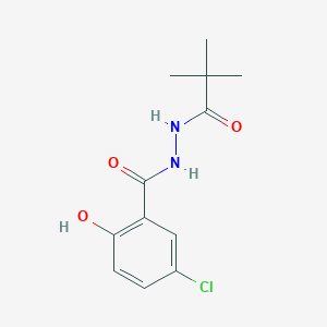 molecular formula C12H15ClN2O3 B3736587 5-chloro-N'-(2,2-dimethylpropanoyl)-2-hydroxybenzohydrazide 