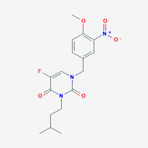 5-fluoro-1-(4-methoxy-3-nitrobenzyl)-3-(3-methylbutyl)-2,4(1H,3H)-pyrimidinedione