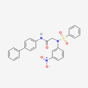 N~1~-4-biphenylyl-N~2~-(3-nitrophenyl)-N~2~-(phenylsulfonyl)glycinamide