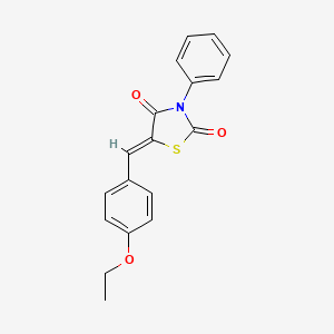 molecular formula C18H15NO3S B3736603 5-(4-ethoxybenzylidene)-3-phenyl-1,3-thiazolidine-2,4-dione 