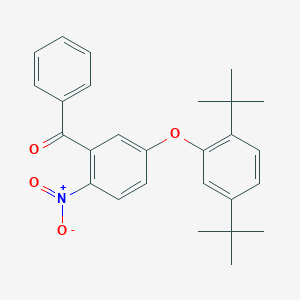 molecular formula C27H29NO4 B373661 {5-(2,5-Ditert-butylphenoxy)-2-nitrophenyl}(phenyl)methanone 