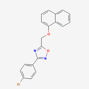 molecular formula C19H13BrN2O2 B3736614 3-(4-bromophenyl)-5-[(1-naphthyloxy)methyl]-1,2,4-oxadiazole 