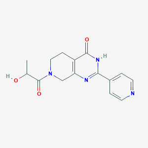 molecular formula C15H16N4O3 B3736619 7-lactoyl-2-pyridin-4-yl-5,6,7,8-tetrahydropyrido[3,4-d]pyrimidin-4(3H)-one 