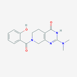 molecular formula C16H18N4O3 B3736627 2-(dimethylamino)-7-(2-hydroxybenzoyl)-5,6,7,8-tetrahydropyrido[3,4-d]pyrimidin-4(3H)-one 