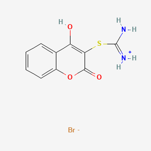 molecular formula C10H9BrN2O3S B3736662 4-hydroxy-2-oxo-2H-chromen-3-yl imidothiocarbamate hydrobromide 