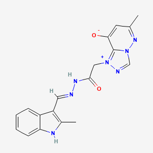 6-methyl-1-(2-{2-[(2-methyl-1H-indol-3-yl)methylene]hydrazino}-2-oxoethyl)-1H-[1,2,4]triazolo[4,3-b]pyridazin-4-ium-8-olate