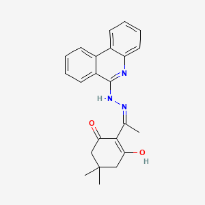 molecular formula C23H23N3O2 B3736672 5,5-dimethyl-2-{1-[2-(6-phenanthridinyl)hydrazino]ethylidene}-1,3-cyclohexanedione 