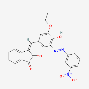 3-{3-ethoxy-4-hydroxy-5-[(3-nitrophenyl)diazenyl]benzylidene}-1H-indene-1,2(3H)-dione