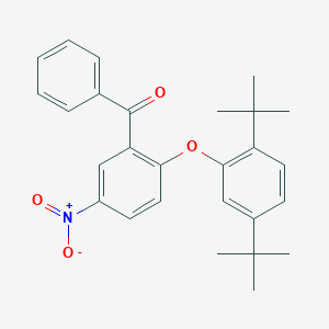 {2-(2,5-Ditert-butylphenoxy)-5-nitrophenyl}(phenyl)methanone