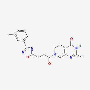 2-methyl-7-{3-[3-(3-methylphenyl)-1,2,4-oxadiazol-5-yl]propanoyl}-5,6,7,8-tetrahydropyrido[3,4-d]pyrimidin-4(3H)-one