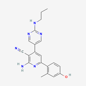 molecular formula C20H20N6O B3736707 2-amino-6-(4-hydroxy-2-methylphenyl)-4-[2-(propylamino)pyrimidin-5-yl]nicotinonitrile 