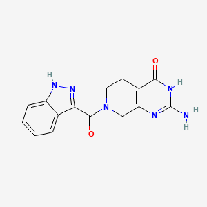 molecular formula C15H14N6O2 B3736712 2-amino-7-(1H-indazol-3-ylcarbonyl)-5,6,7,8-tetrahydropyrido[3,4-d]pyrimidin-4(3H)-one 