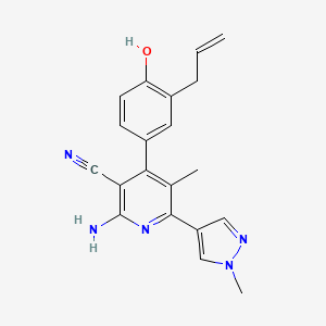 4-(3-allyl-4-hydroxyphenyl)-2-amino-5-methyl-6-(1-methyl-1H-pyrazol-4-yl)nicotinonitrile