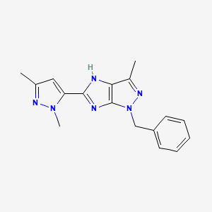 molecular formula C17H18N6 B3736730 1-benzyl-5-(1,3-dimethyl-1H-pyrazol-5-yl)-3-methyl-1,4-dihydroimidazo[4,5-c]pyrazole 