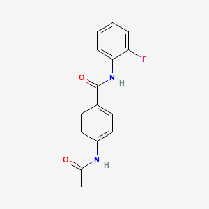 molecular formula C15H13FN2O2 B3736741 4-(acetylamino)-N-(2-fluorophenyl)benzamide 