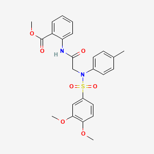 molecular formula C25H26N2O7S B3736745 methyl 2-{[N-[(3,4-dimethoxyphenyl)sulfonyl]-N-(4-methylphenyl)glycyl]amino}benzoate 