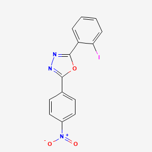 molecular formula C14H8IN3O3 B3736746 2-(2-iodophenyl)-5-(4-nitrophenyl)-1,3,4-oxadiazole 