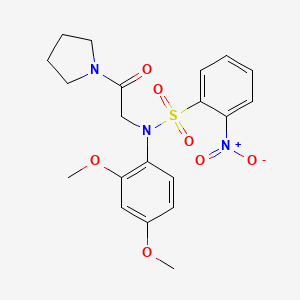 molecular formula C20H23N3O7S B3736767 N-(2,4-dimethoxyphenyl)-2-nitro-N-[2-oxo-2-(1-pyrrolidinyl)ethyl]benzenesulfonamide 