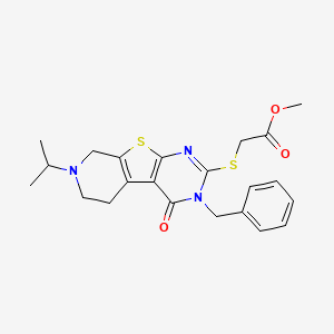 methyl [(3-benzyl-7-isopropyl-4-oxo-3,4,5,6,7,8-hexahydropyrido[4',3':4,5]thieno[2,3-d]pyrimidin-2-yl)thio]acetate