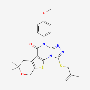 molecular formula C23H24N4O3S2 B3736776 4-(4-methoxyphenyl)-7,7-dimethyl-1-[(2-methyl-2-propen-1-yl)thio]-6,9-dihydro-7H-pyrano[4',3':4,5]thieno[3,2-e][1,2,4]triazolo[4,3-a]pyrimidin-5(4H)-one 