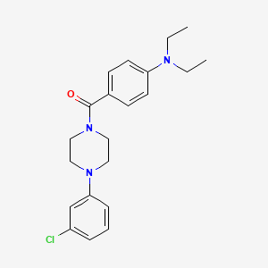 molecular formula C21H26ClN3O B3736799 (4-{[4-(3-chlorophenyl)-1-piperazinyl]carbonyl}phenyl)diethylamine 