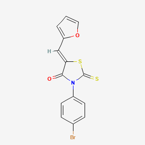 3-(4-bromophenyl)-5-(2-furylmethylene)-2-thioxo-1,3-thiazolidin-4-one