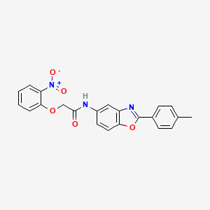 N-[2-(4-methylphenyl)-1,3-benzoxazol-5-yl]-2-(2-nitrophenoxy)acetamide